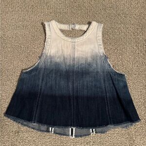 We The Free ombre Denim Tank Top